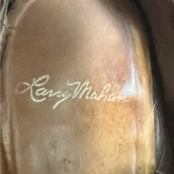 Larry Mahan Vintage Leather Lace up Ankle Boots Size 9.5 EE Western - Picture 11 of 15